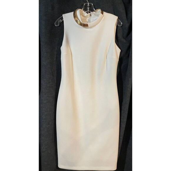 Calvin Klein Women's Sleeveless Round Neck Scuba Sheath Dress NWT - Picture 1 of 5